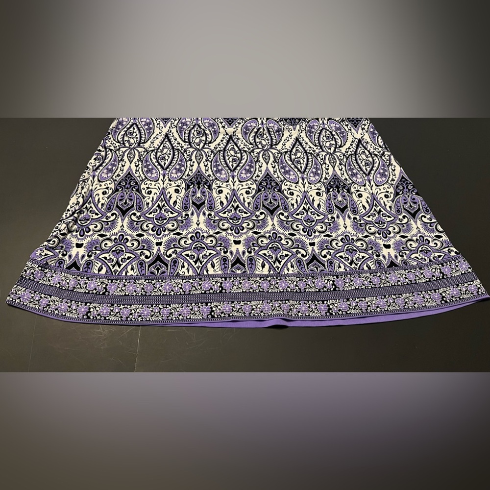 Apt 9 Womens Size S Purple & White Paisley Design Knee Length Dress Sleeveless - Picture 9 of 16